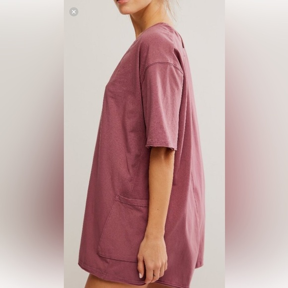 FREE PEOPLE MOVEMENT HOT SHOT TEE ROMPER in Clove NWT sz XS, S, M, L - Picture 7 of 8